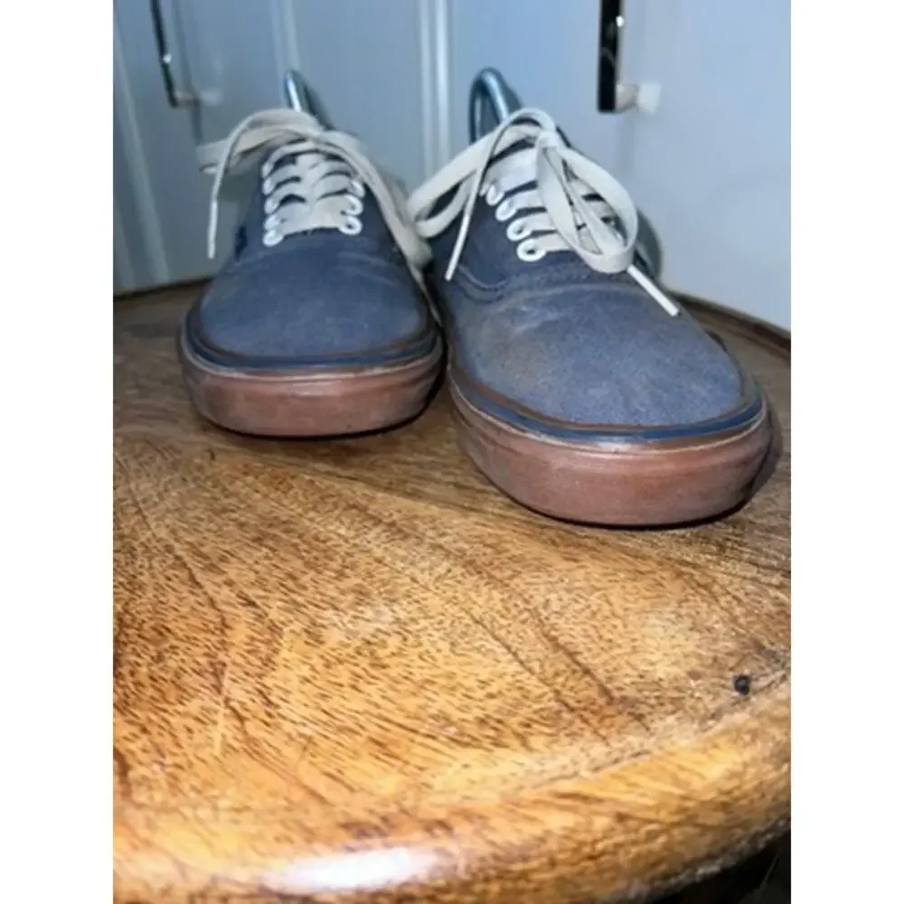 Vans‎ Men's Blue Denim Low Skater Sneakers Size 10 Casual Shoes